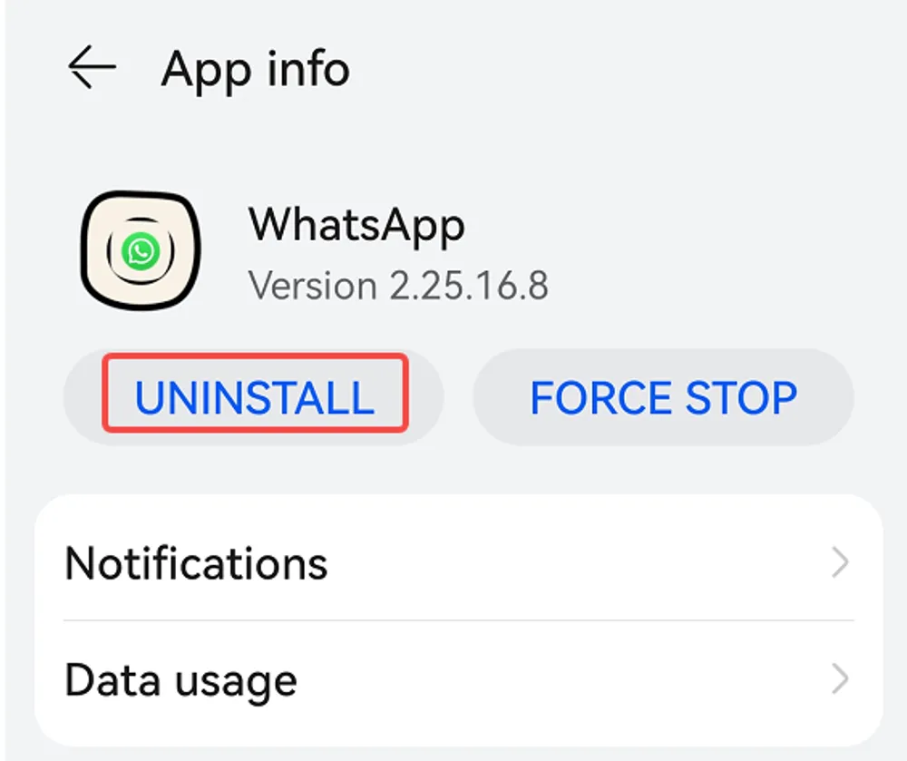 desinstalar whatsapp